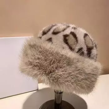 1PC Women s Mongolian Winter Hat Winter Thickened Ear Flap Trapper Hat Russian Style Faux Fur Cap