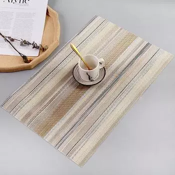 1 шт. тканый ПВХ-салфетка, термостойкий коврик для стола, можно мыть без выцветания, подходит для обеденного стола, кухни 30x45 см 45x30cm