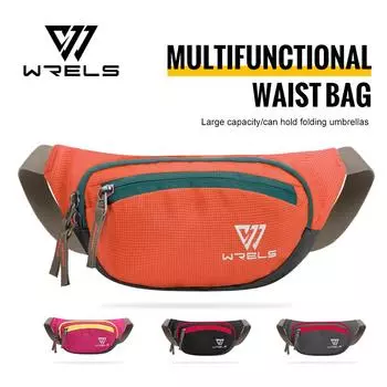 1pc, WRELS Large-capacity Multi-pocket Waist Bag Adjustable Multi-pocket Breathable Back Pad Breathable,Suitable for Hiking and Cycling Trips S