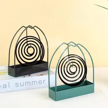 1PC Wrought Iron Sandalwood Shelf Personal Protection Tool Holder Incense Mosquito Coil Tray Holder Mosquito Coil Rack Ash Tray