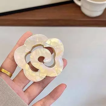 1pc Xiangyun Acetic Acid Premium Flower Hair Clip Women s New High end Shark Clip Rear Head Plate Hair Clip Headpiece