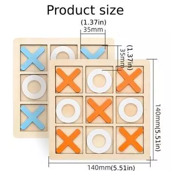 1pc Xo Tic Tac Toe Children Board Game Parent-child Interactive Logic Thinking Fun Game Children Puzzle Toys Gaming Gift