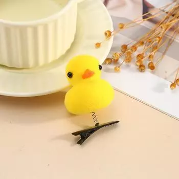 1pc Yellow Duck Hair Clip Spring 3D Cute Gift Sunglasses Yellow Duck Hair Clip Headwear