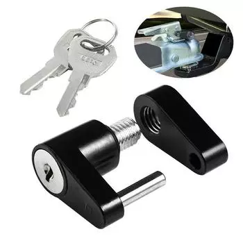 1pc Zinc Alloy 1/4 Trailer Hitch Coupler Lock Anti-theft Locking Hauling Security Towing Tow Bar For Tow Boat RV Truck Car