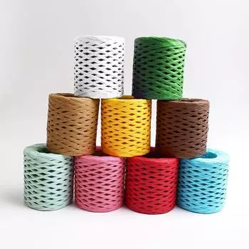 1PCDIY, пряжа из рафии, вязание крючком, ткацкие изделия, соломенная пряжа, бумажная трава, лента для рукоделия, null