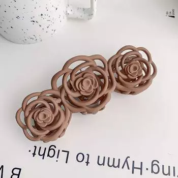 1pcKorean frosted hollowed out camellia flower clip, flower hair clip, shark clip, back of the head, hair clip, hairpin, hairpin