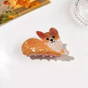 1pcNew cute animal acrylic hair clip, shark clip, high-end hair accessory, scratch clip, back of the head clip, hair clip