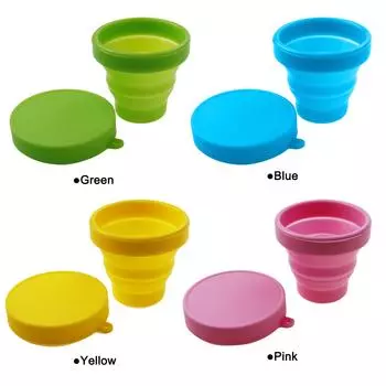 1 шт., 150 мл, силиконовая чашка, портативная складная кофейная кружка, телескопическая складная многофункциональная подвесная крышка для хранения CN