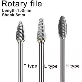 1Pcs 150mm Length Tungsten Carbide Rotary File Woodworking Plastic Metal Iron Aluminum Stainless Steel Milling Cutter