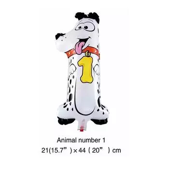 1Pcs 16 Inch Animal Number Foil Inflatable Balloons Kids Party Birthday Decoration Air BalloonMakeup Matches the image