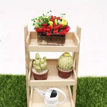 1pcs 1:12Miniature Miniature Scene Small Broken Flower Pots Simulation Flowers and Greenery Pocket Furniture Decoration Home Decoration 1pcs