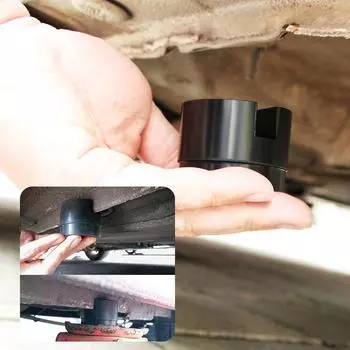 1 шт. 5 см универсальная резиновая прокладка для автомобильного домкрата с прорезями, рамные блоки, адаптер для защиты рельсового напольного домкрата, резиновые прокладки, резиновая прокладка для автомобильного домкрата 1PCS