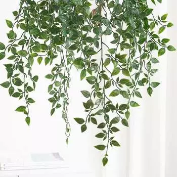 1PCS 85CM Artificial Hanging Green Plant Potted Trailing Simulation Plastic Plant Mandala Vine Fake Flower Indoor Outdoors Decor