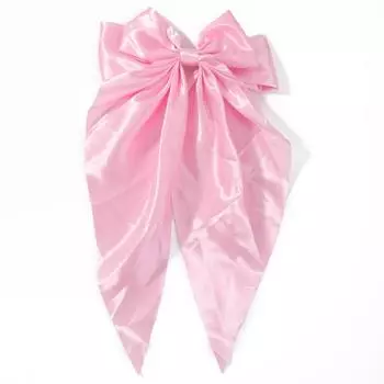 1Pcs 8inch Elegant Bow Ribbon Hair Clip Fashion Solid Bowknot Satin Hairpin Barrettes Girls Ponytail Clip Women Hair Accessories