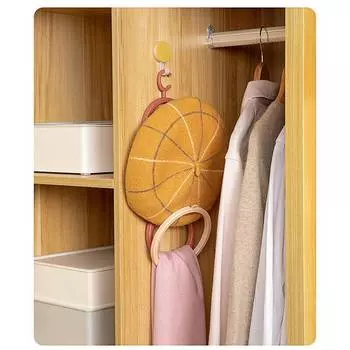 1Pcs ABS Holder Closet Display Rack Household Supplies Hat Rack Hanger Hanging Bedroom Baseball Cap Rack Storage 13.8*21cm синий