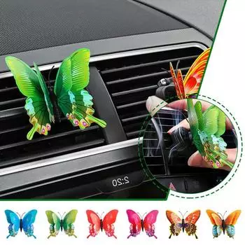 1 шт. освежитель воздуха бабочка автомобильный парфюм автомобильный стиль запах натуральный воздушный аксессуар клипса кондиционер ароматизатор розетка авто M0H4