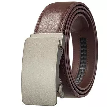 1Pcs Automatic Buckle Belt, Cowhide Men S Belt, Fashion Belt, Belt Ly36-0101-1 110CM-130CM