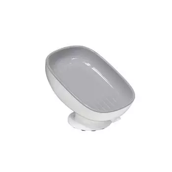 1Pcs Bathroom Soap Dish Holder Self-Draining Soap Box with Powerful Suction Cup Portable Soap Container for Shower Accessories