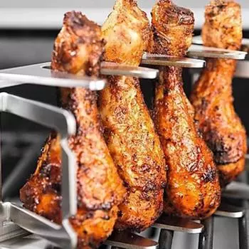 1PCS BBQ Rib Rack Multi Grill Rack Stainless Steel Roasting Rack Rib Racks BBQ Tools