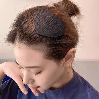 1 шт. черная наклейка для волос в форме сердца-банта, зажим для челки, фиксированные волшебные пасты, волшебная лента, бахрома, аксессуары для волос для женщин