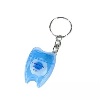 1Pcs Box Mint Dental Floss Roll Keychain Cleaning Oral Tools Dental Floss Stick Adult Home Set Cleaning Interdental Brush синий