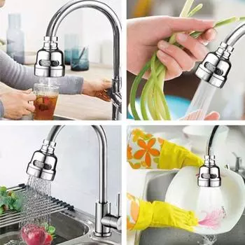 1Pcs Bubbler Dispenser Faucet Aerator Nozzle Tap Extension Connector Shower Head Water Filters Water Saving 3 Modes