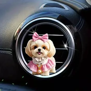 1PCS Car Air Outlet Vent Perfume Clips Kittens Puppies Air Freshener Car Interior Decoration Accessories
