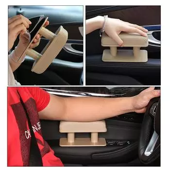 1pcs Car armrest lift mat inside the central armrest box anti-slip wear-resistant adjustable universal hand mat чёрный