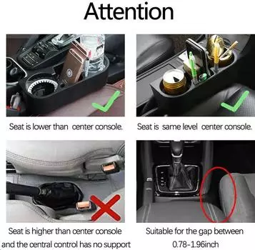 1PCS Car Cup Holder Auto Seat Gap Water Cup Drink Bottle Can Phone Keys Organizer Storage Holder Stand Car Styling Accessories бежевый