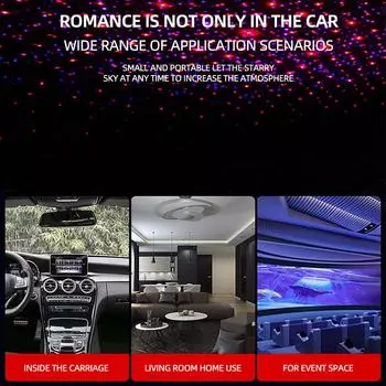 1pcs Car Interior Lights Roof Star Light USB LED Starry Atmosphere Projector Decoration Night Party Decor Galaxy Light