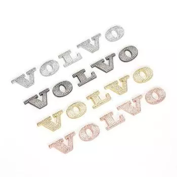 1Pcs Car Rear Boot Trunk Lid Letters Badge Emblem Sticker Diamond Decal Logo Car Styling Stickers золотой