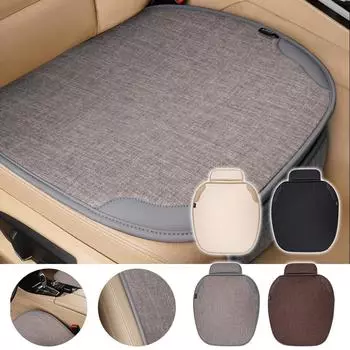 1PCS Car Seat Cover Front Breathable Flax Car Seat Protector Cushion Universal Chair Protect Covers Front Sseat Covers
