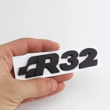 1Pcs Car Styling Metal R32 Logo Sticker Emblem Rear Trunk Badge Logo Car Body Sticker For Bora Golf