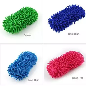 1PCS Car Wash Cleaning Glove Water-absorbing Quality Microfiber Car Supplies Car Washing With Coral Velvet Practical 2 In 1