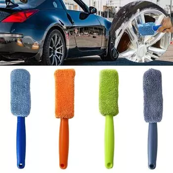 1pcs Car Wheel Washing Brush Microfiber Detailing Cleaning Cleaning Accessories Auto Motorcycle Trunk Tool J5V8 синий