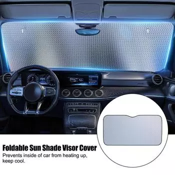 1PCS Car Windshield Sunshades Foldable Car Sun Shade Anti-UV Protection Window Visor Cover Front Sunshade I8T7