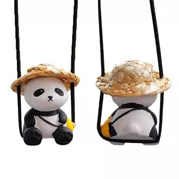 1Pcs Cartoon Animal Car Pendant Auto Rearview Mirror Hanging Ornaments For Woman Girls Car Interior Accessories Lucky Gifts Onesize