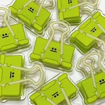 1pcs Cartoon Pp Clip Acrylic File Dovetail Book Data Clip Cute Funny Expression Eye Clip Long Tail Acrylic File For Office Tools