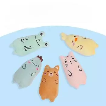 1pcs Catnip Plush Cat Toy Oval Plush Puppet Toys Cat Throwing Toys Plush Puppet Toys Pet Cat Accessories