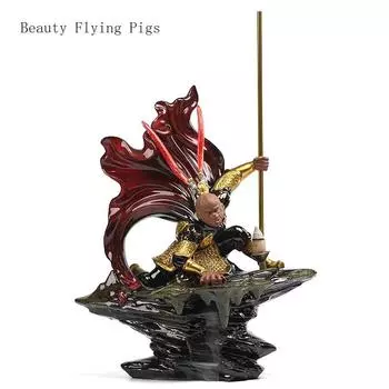 1PCS Ceramic Counter Current Incense Burner Qitian Dasheng Decoration Living Room Tower Aromatherapy Burner