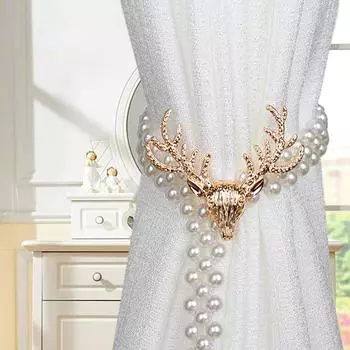 1 шт. рождественские украшения пряжка для штор жемчужная пряжка для штор олень ремни для штор