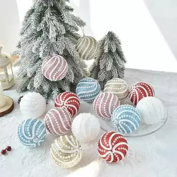 1Pcs Christmas Tree Hanging Balls Sequined Shiny Xmas Foam Bauble Pendant Christmas Decoration For Home 2024 New Year Gifts Noel 8CM