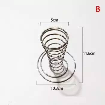 1Pcs Cone Holder Stand Ice Cream Rack French Fry Waffle Display Roll Cones Metal Basket Hand Fries Serving Steel Stainless Pizza 50*116*103mm