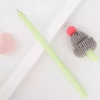 1Pcs Creative Cute Black Gel Pen The Small Fresh Hat Pen Cover Signature Learning Stationery Gifts School Supplies 1pcs
