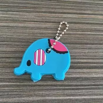 1Pcs Creative Lovely Chain Keyring Cartoon Elephant Panda Head Cover Top Cap Key elephant