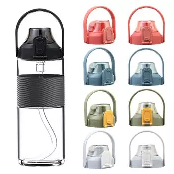 1Pcs Durable Tumber Bottle Lid Therms Splash Spill Proof Cup Cap with Handle Bottle Accessory Cup Lid For 1000/1200/1500/1800ml зелёный