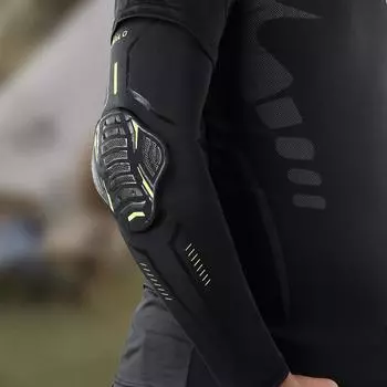 1Pcs Elastic Basketball Elbow Pads Arm Sleeve Crashproof Honeycomb Elbow Support Sport Safety Elbow Protector Guard M чёрный