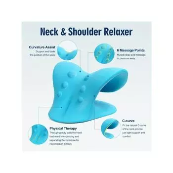 1pcs EVA Material C-shaped Cervical Neck Relaxation Massage Pillow Is Suitable for Relaxing Your Neck After Work чёрный