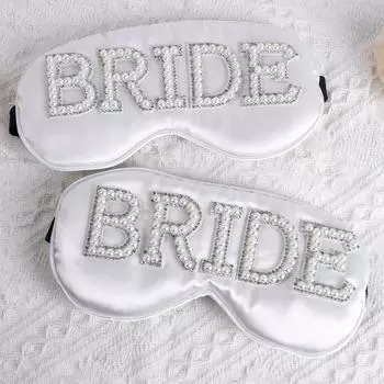 1pcs Exquisite Pearl Bride Sleep Eye Mask Bridal Gift Eye Cover Bachelorette Party Supplies Bridal Shower Wedding Party Favors