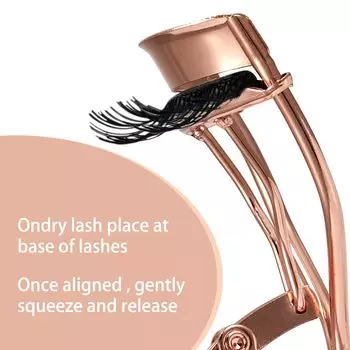 1Pcs Eyelash Curlers with Comb, Rose Gold Beauty Eyelashes Curlers with Built in Comb, Lash Curler Makeup Tool for Women and Gir золотистый